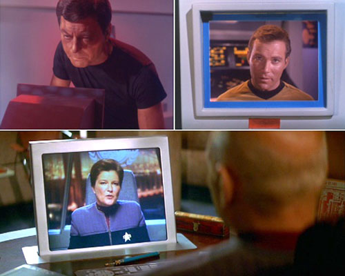 Star Trek characters use video conferencing